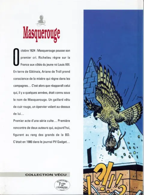 Verso de l'album Masquerouge - Épisode 1 - Juillard Tome 1