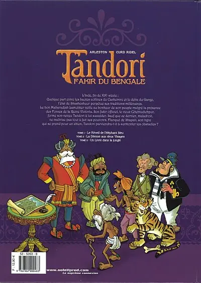 Verso de l'album Tandori Tome 1 Le Réveil de l'éléphant bleu