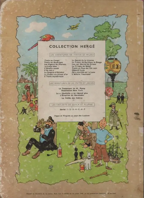 Verso de l'album Tintin Tome 8 Le sceptre d'Ottokar