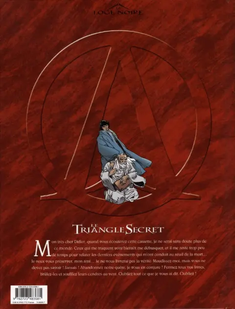 Verso de l'album Le Triangle secret Tome 1 Le testament du fou
