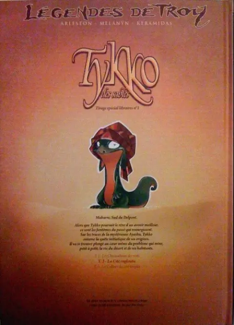 Verso de l'album Tykko des sables Tome 2 La Cité engloutie