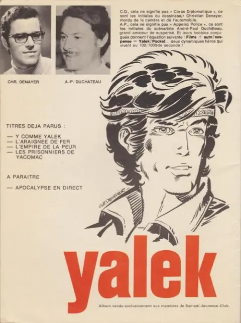 Verso de l'album Yalek Tome 3 L'empire de la peur