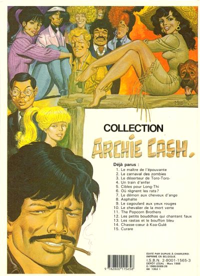 Verso de l'album Archie Cash Tome 15 Curare