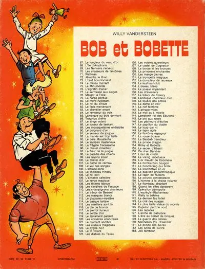 Verso de l'album Bob et Bobette Tome 183 Joli tambour