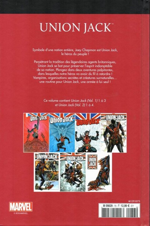 Verso de l'album Le meilleur des Super-Héros Marvel Tome 73 Union jack