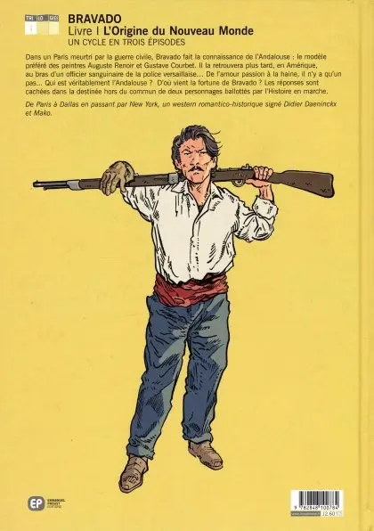 Verso de l'album Bravado Tome 1 L'Origine du nouveau monde