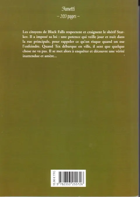 Verso de l'album Tex (Maxi) Tome 16 La Loi de Starker