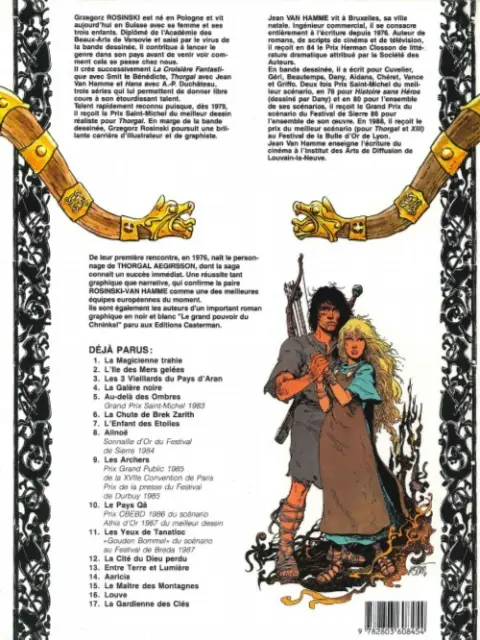Verso de l'album Thorgal Tome 16 Louve