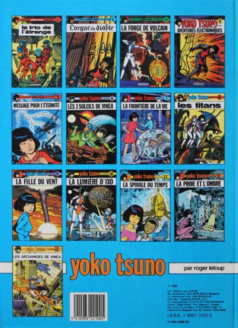 Verso de l'album Yoko Tsuno Tome 14 Le feu de Wotan