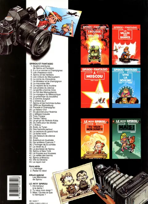 Verso de l'album Spirou et Fantasio Tome 24 Tembo Tabou
