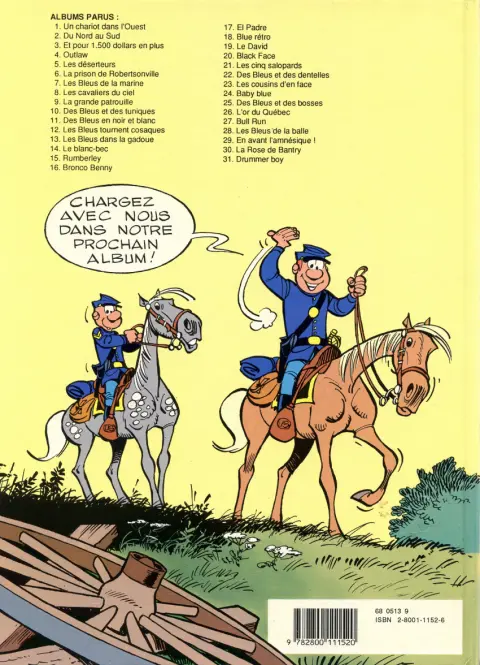 Verso de l'album Les Tuniques Bleues Tome 23 Les cousins d'en face