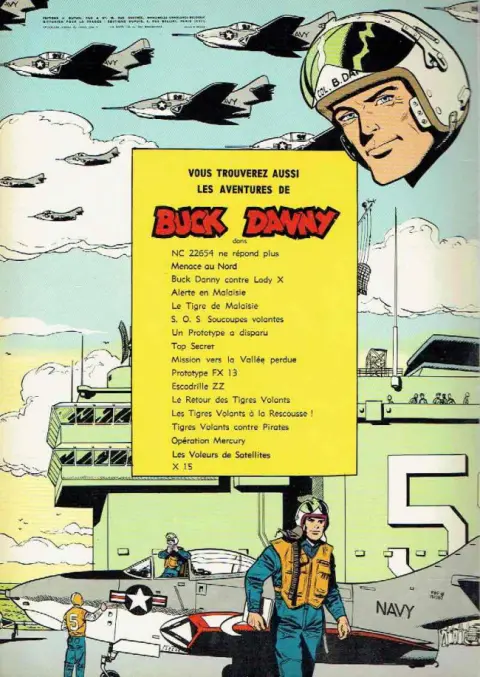 Verso de l'album Buck Danny Tome 25 Escadrille ZZ
