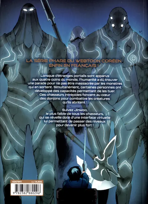 Verso de l'album Solo Leveling 1