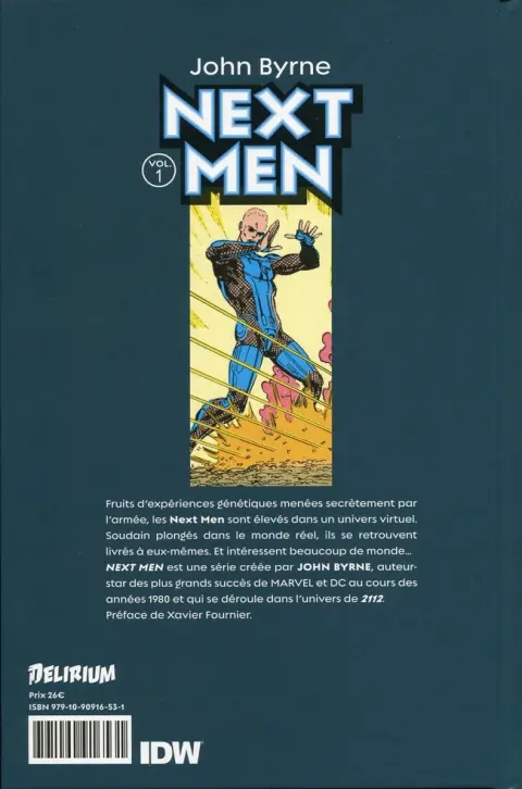 Verso de l'album Next Men Vol. 1