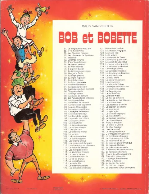 Verso de l'album Bob et Bobette Tome 166 L'homme à la chaise volante