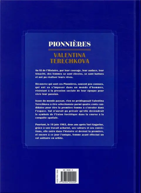 Verso de l'album Pionnières 3 Valentina Terechkova, cosmonaute