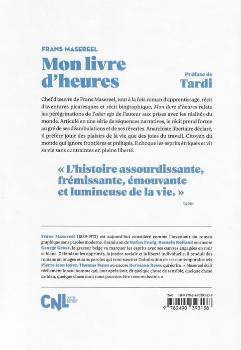 Verso de l'album Mon livre d'heures