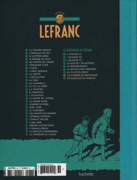 Verso de l'album Lefranc La Collection - Hachette La guerre du pacifique