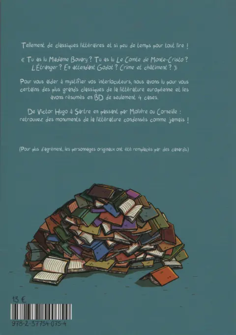Verso de l'album Turbo Classiques avec des canards.