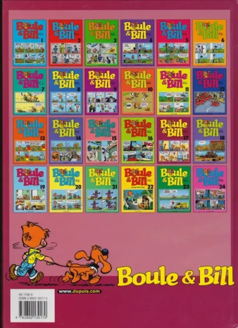 Verso de l'album Boule & Bill Tome 17