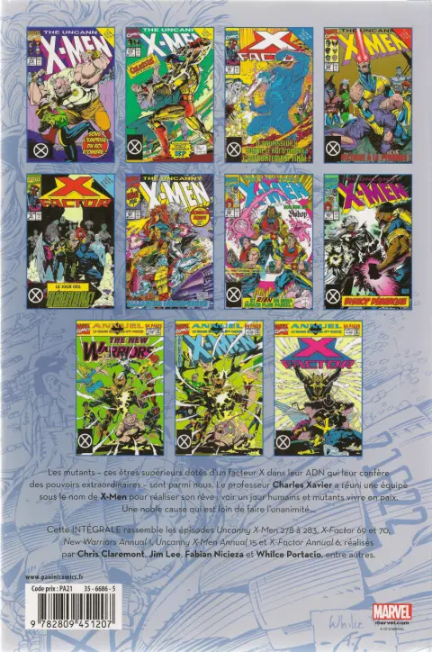 Verso de l'album X-Men L'intégrale Tome 29 1991 (II)