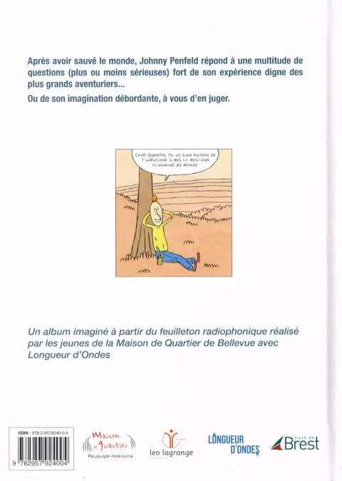 Verso de l'album Les aventures de Johnny Penfeld