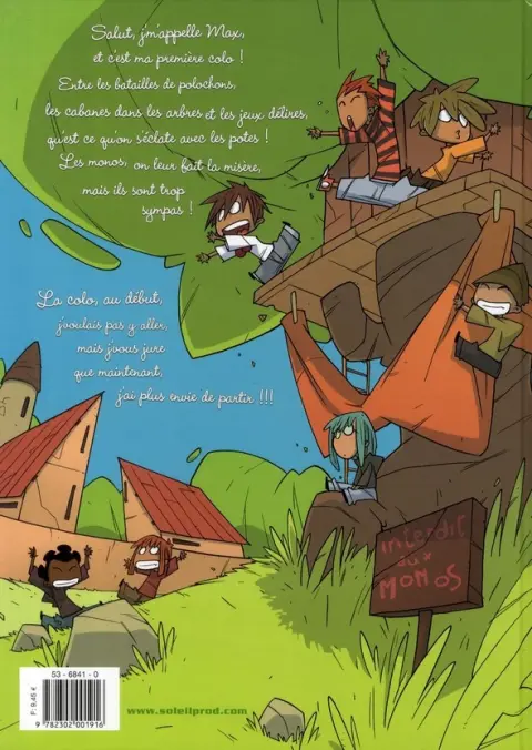 Verso de l'album La Colo Tome 1 À nous les vacances !