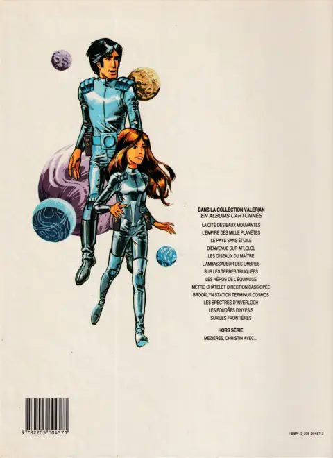 Verso de l'album Valérian Tome 1 La cité des eaux mouvantes