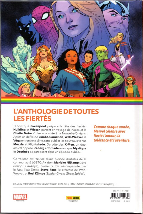 Verso de l'album Marvel Pride 2024