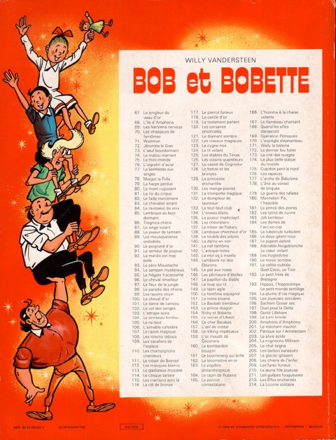 Verso de l'album Bob et Bobette Tome 105 Le roi boit