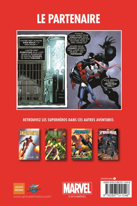 Verso de l'album Spider-Man Tome 9 Le partenaire