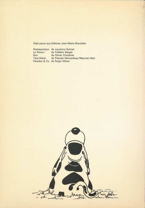Verso de l'album Paradox & Co