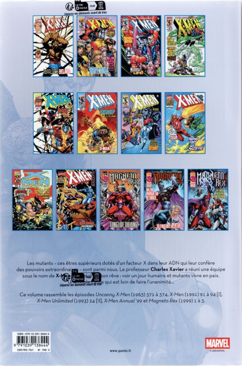 Verso de l'album X-Men L'intégrale Tome 56 1999 (II)