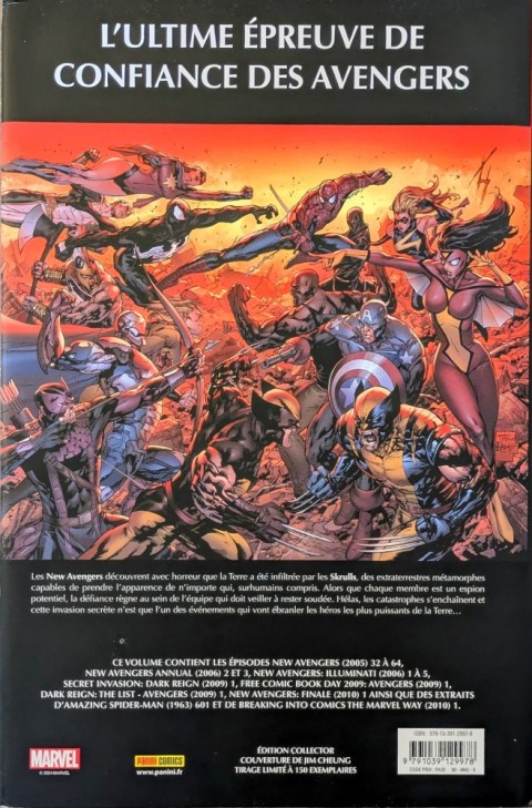 Verso de l'album The New Avengers Volume 2