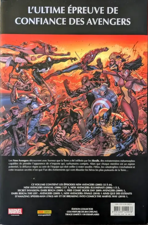 Verso de l'album The New Avengers Volume 2