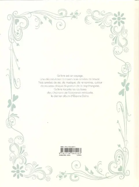 Verso de l'album Daho l'homme qui chante