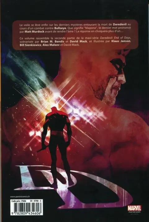 Verso de l'album Daredevil - End of Days Tome 2