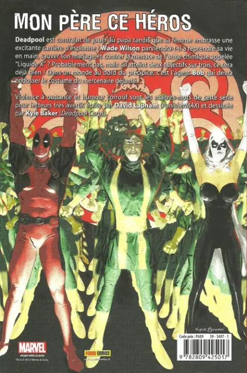 Verso de l'album Deadpool Max Tome 2 Longue vie à l'Hydra !