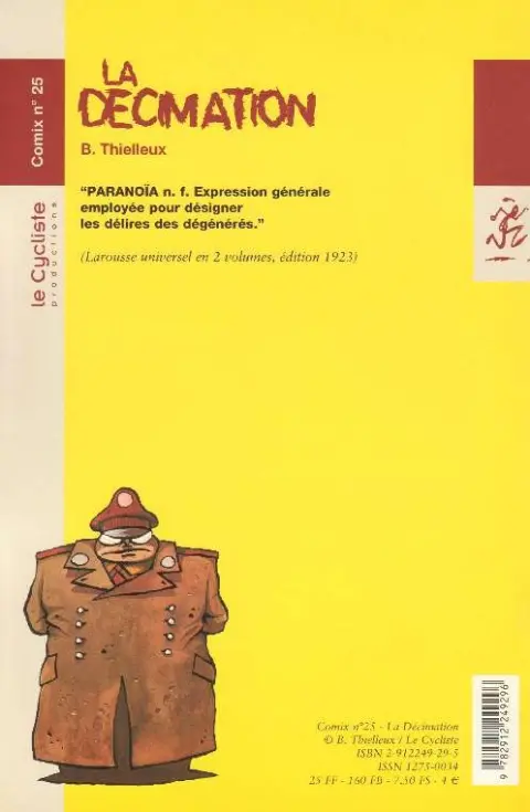 Verso de l'album La Décimation