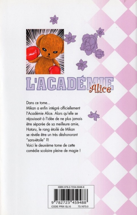 Verso de l'album L'Académie Alice 2