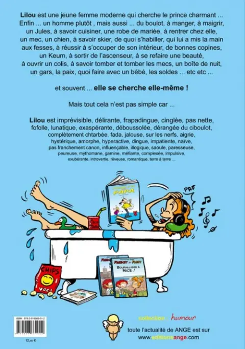 Verso de l'album Lilou Tome 1 C'est vraiment... pas une vie !