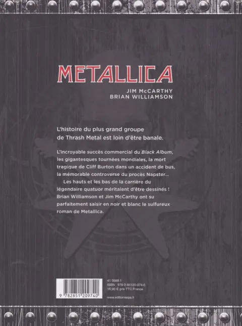 Verso de l'album Metallica