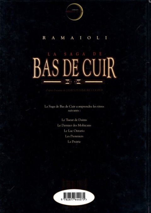 Verso de l'album La saga de Bas de Cuir Tome 1 Le tueur de daims