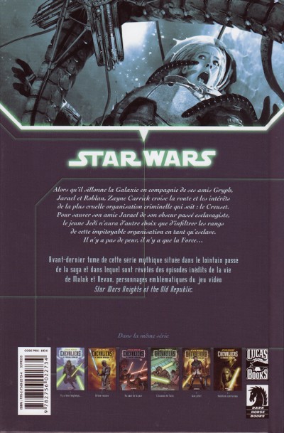 Verso de l'album Star Wars - Chevaliers de l'Ancienne République Tome 7 La Destructrice