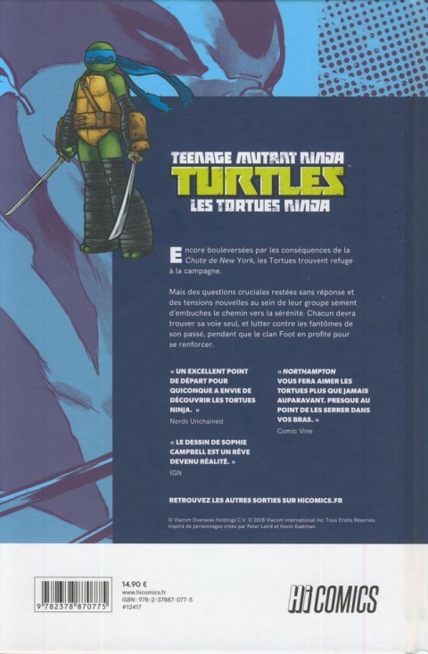 Verso de l'album Teenage Mutant Ninja Turtles - Les Tortues Ninja Tome 4 Northampton