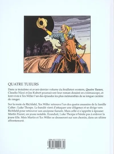 Verso de l'album Tex - Quatre tueurs Tome 3 Le tueur du Richfield