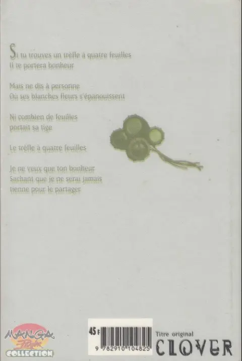 Verso de l'album Trèfle Vol. 1