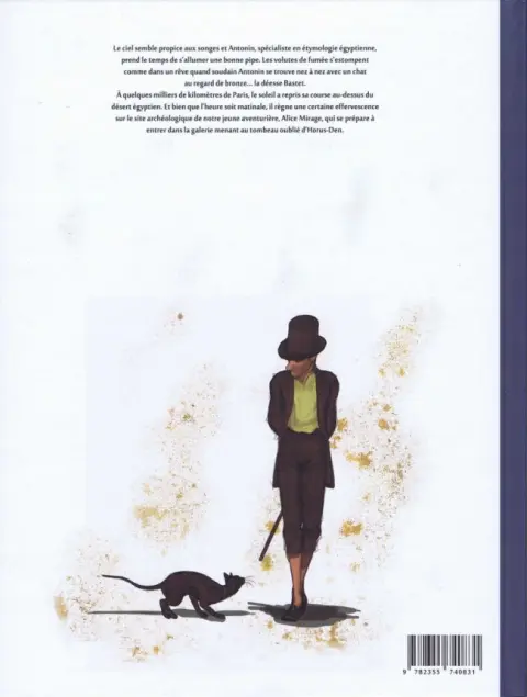 Verso de l'album Une Aventure d'Antonin Phylifandre La Couronne de Ptah
