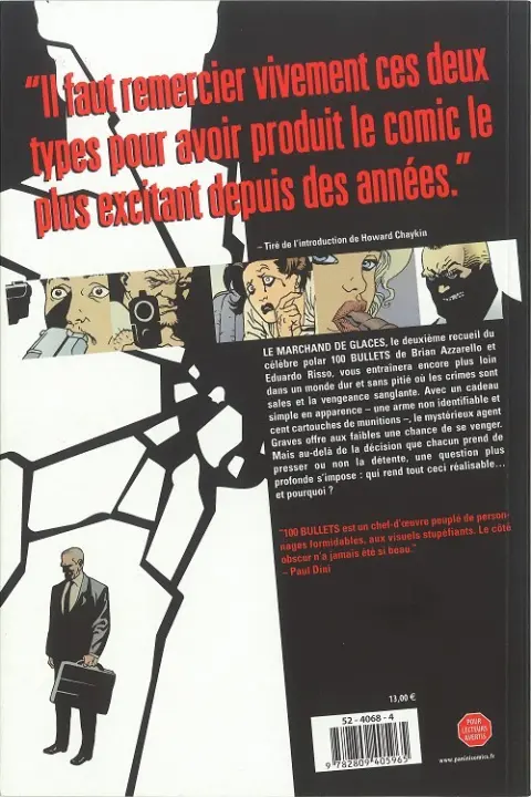 Verso de l'album 100 Bullets Tome 2 Le marchand de glaces