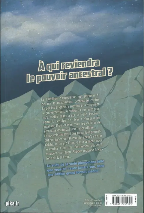 Verso de l'album L'Attaque des Titans Édition Colossale 6